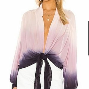 Young Fabulous & Broke Tie Front Top